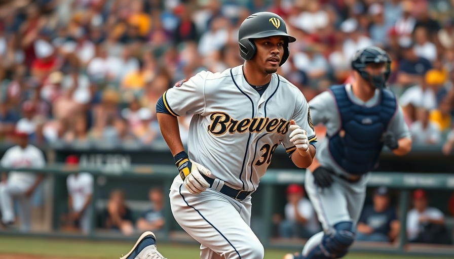Milwaukee Brewers player running during a game highlight.
