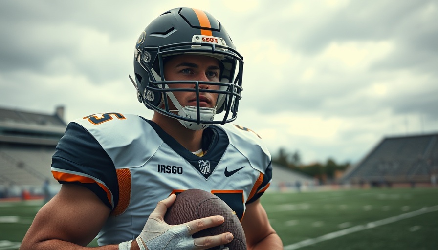 Football player in action on Wisconsin field, outdoor recreation