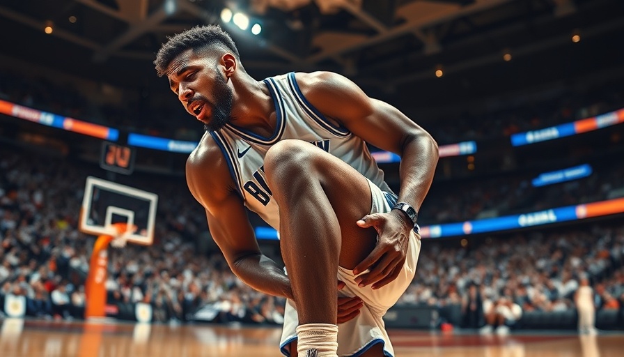 Tyrese Haliburton injury during game action with leg pain expression.