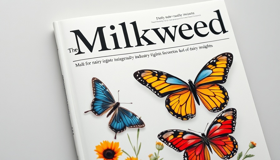 Wisconsin dairy industry magazine cover with butterfly illustrations.
