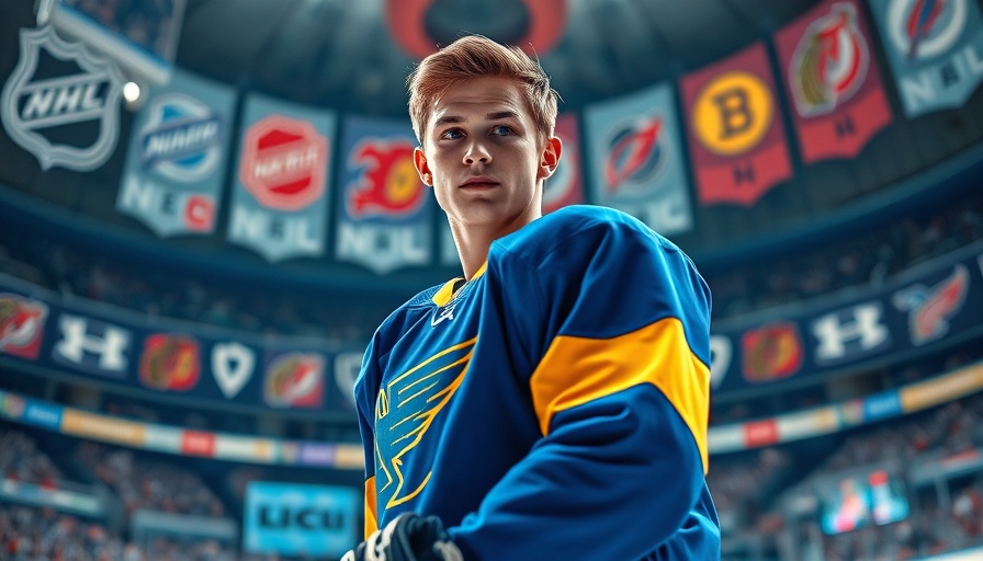 Dynamic hockey player in 2025 NHL Draft setting.