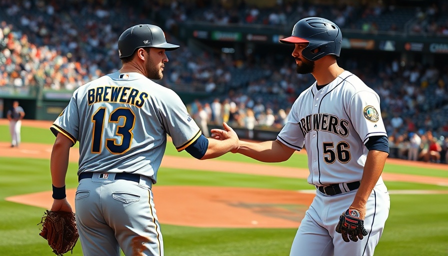 Milwaukee Brewers games highlight: player interaction on the field.