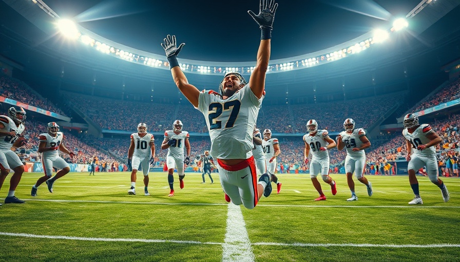 Football player attempts headstand celebration after touchdown, 2025 NFL Draft potential.