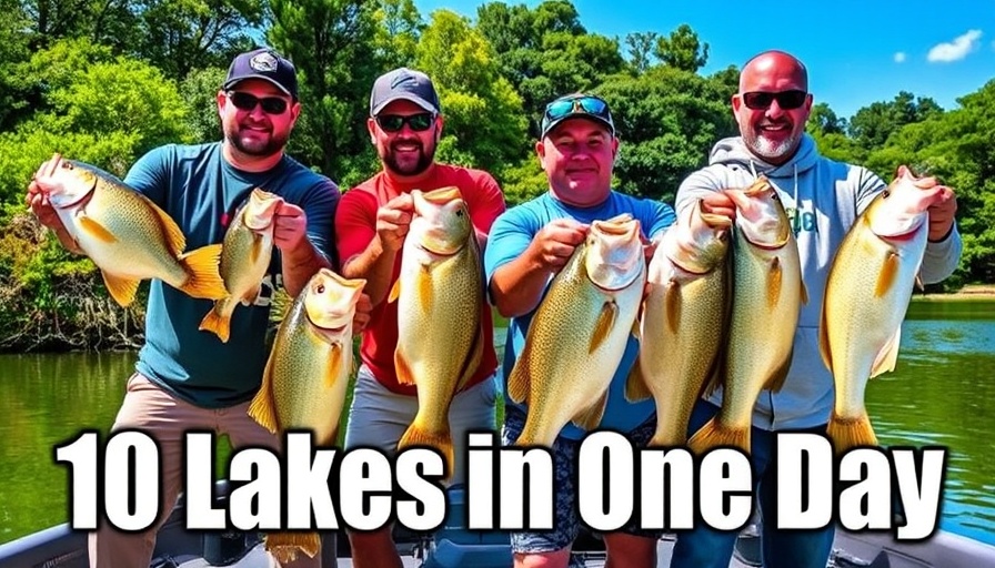 Wisconsin outdoor activities fishing display with lake background.