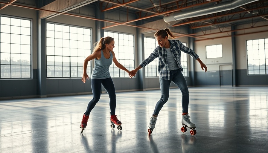 Wisconsin family activities: indoor roller skating practice.