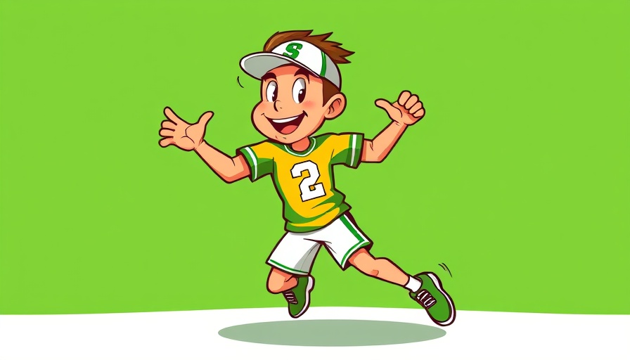 Athlete in team attire gesturing with playful expression