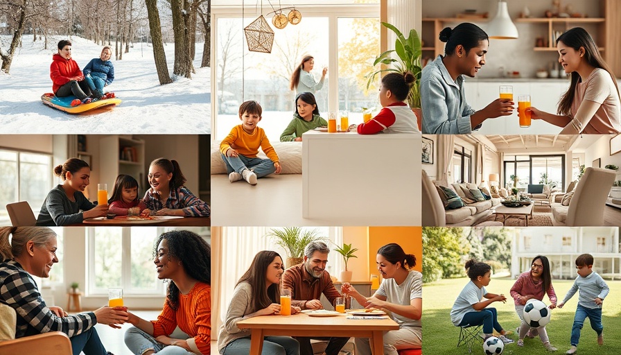 Collage showing Wisconsin families engaged in health and wellness activities.
