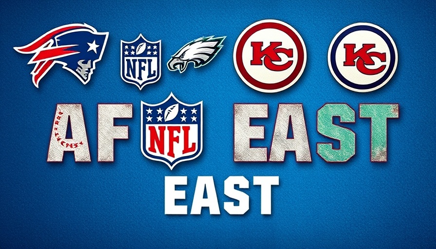 2025 NFL Draft AFC East team logos in dynamic arrangement.