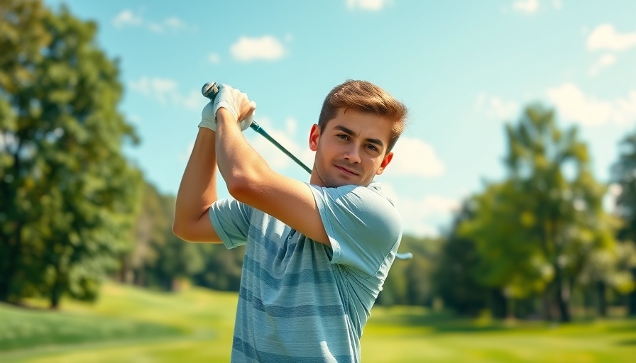 American Century Championship golfer preparing to drive on sunny course.