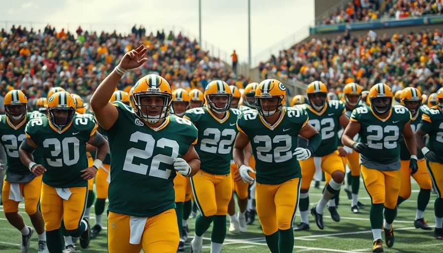 Green Bay Packers players practicing energetically on field, Green Bay Packers schedule.