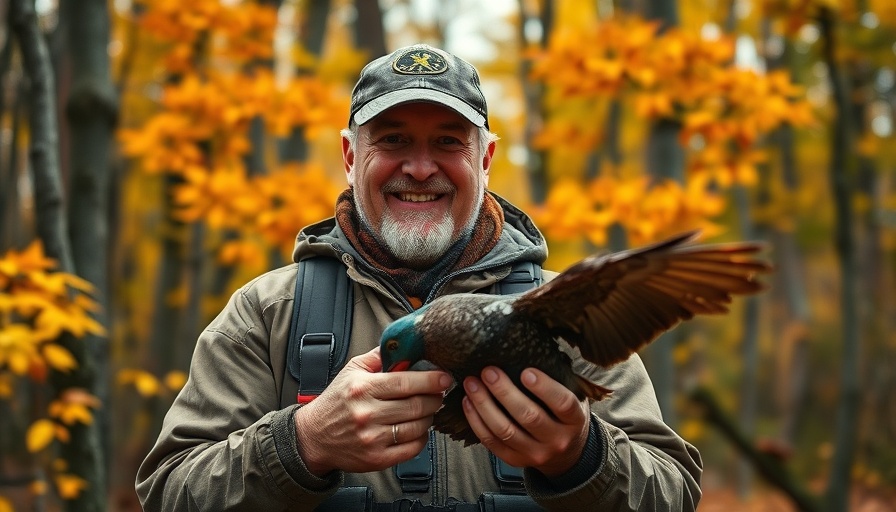 Wisconsin outdoor activities include hunting in autumn woods.