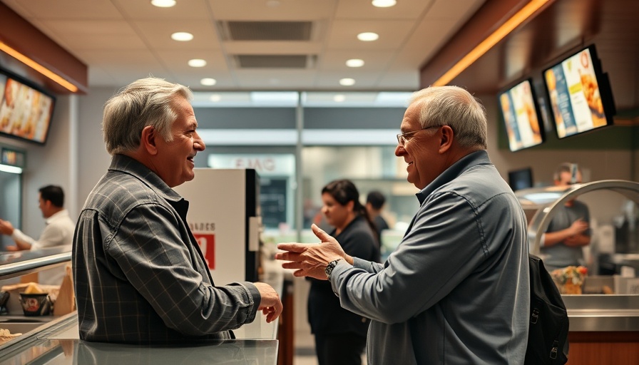 Wisconsin travel: Customers engaging with staff at a fast-food counter.