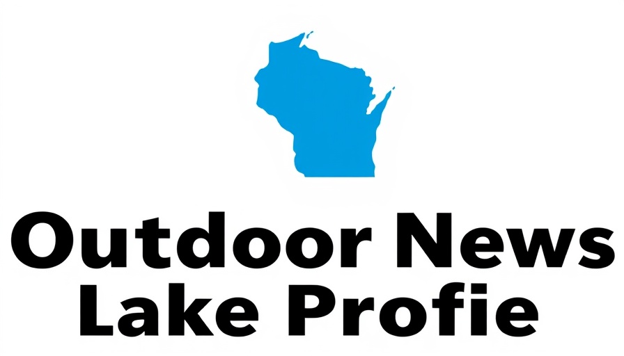 Wisconsin state silhouette with Outdoor News Lake Profile text highlighting fishing spots.