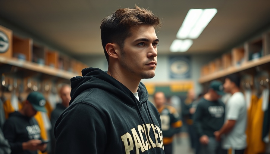 Green Bay Packers locker room tour with athlete in focus.