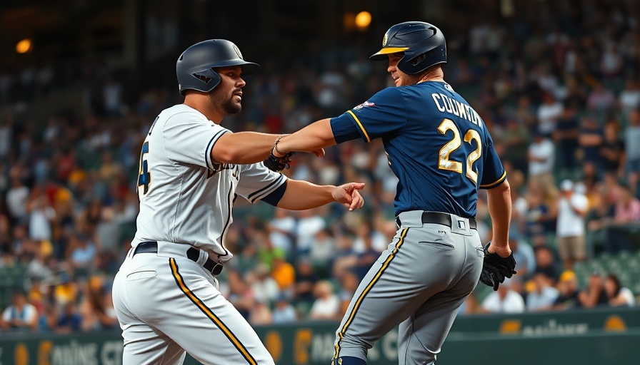 Milwaukee Brewers player in action during intense game moment