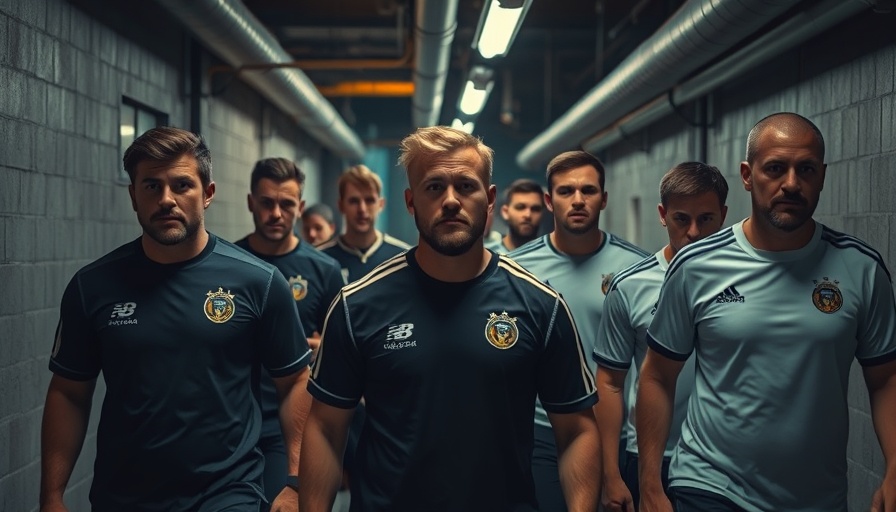 2025 NFL Draft trade scene, men walking through a dimly lit hallway.