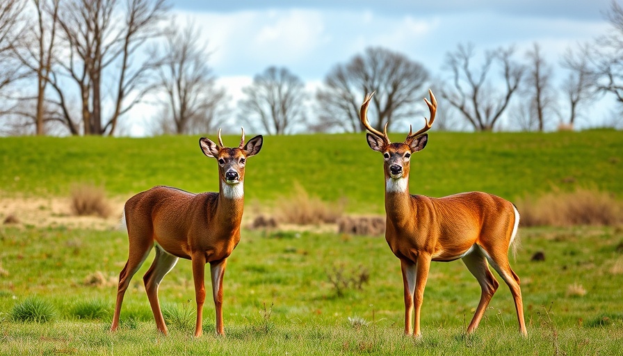 White-tailed deer in a field, related to Matt Jennings hunting ban.