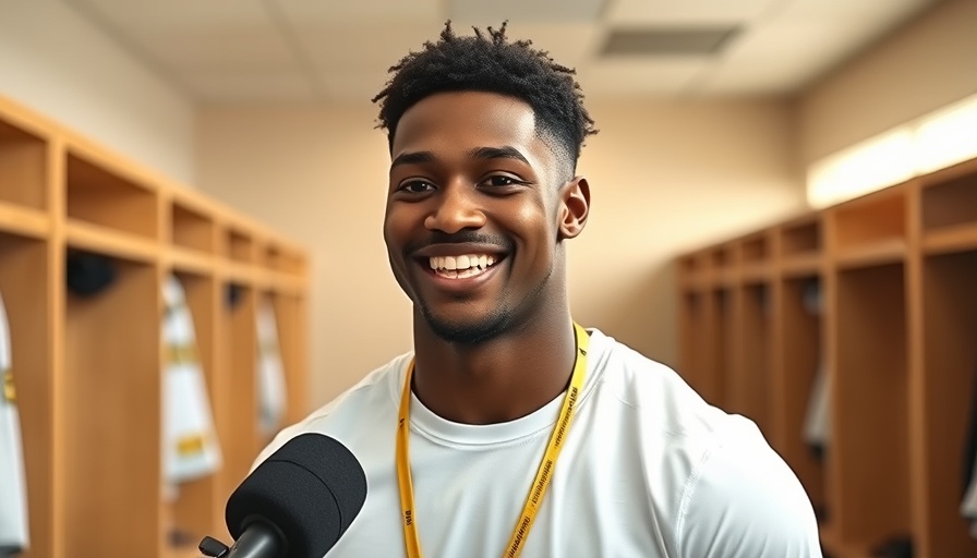 Green Bay Packers mindset athlete smiling during a locker room interview.