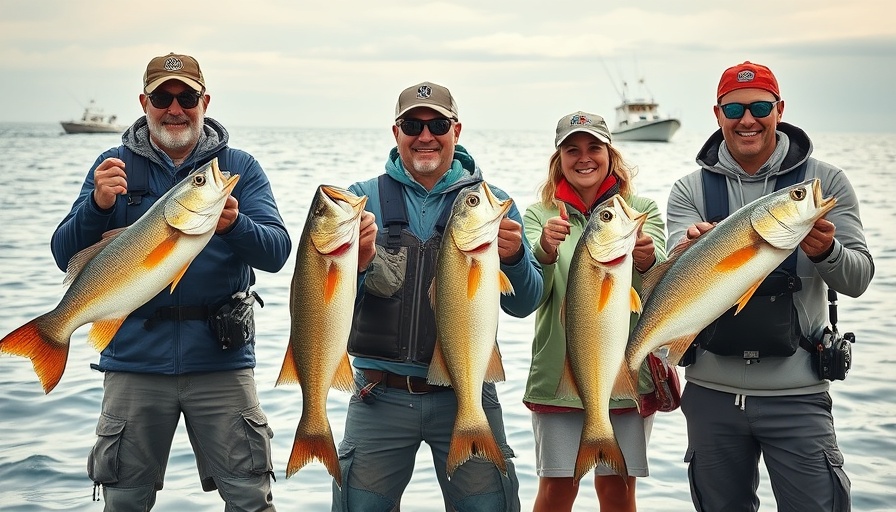 Anglers with large fish at Wisconsin fishing spots, showcasing secret lure.