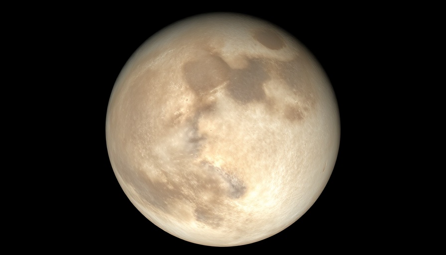 Detailed close-up of Pluto's surface features for Wisconsin stargazing locations.