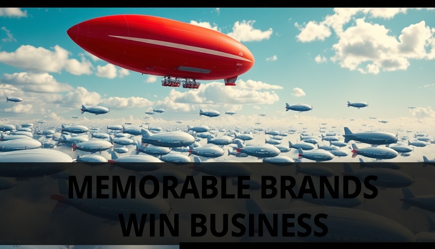 Unique red airship symbolizing brand strategy success.
