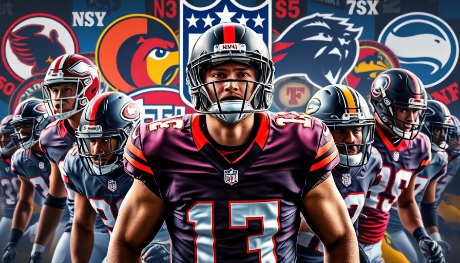 2025 NFL Draft players and team logos collage.