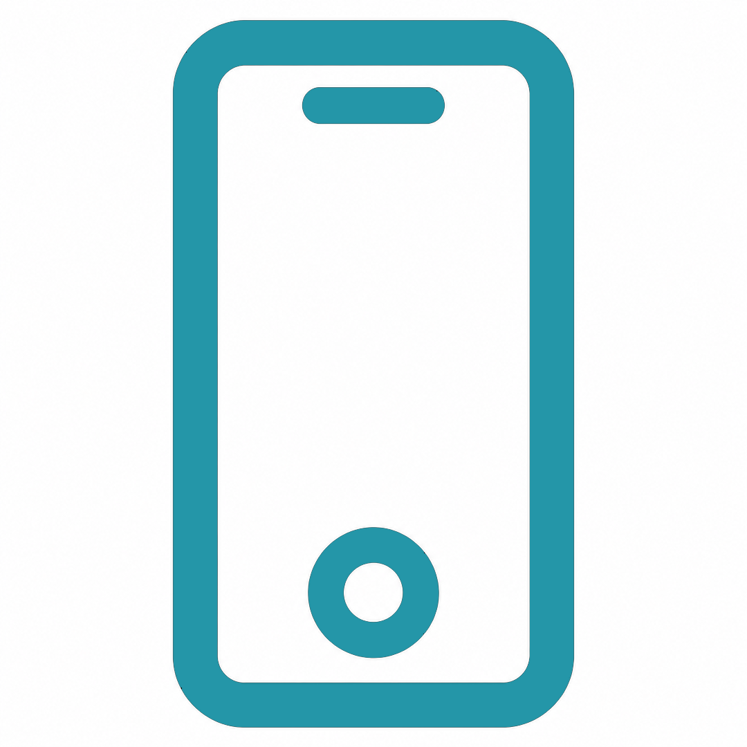 icon_ cell phone, representing social media marketing