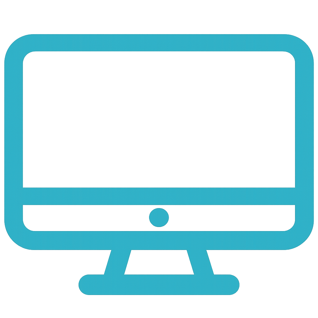 computer icon. Represents web design