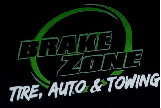 Brake Zone logo, black & green, sponsor