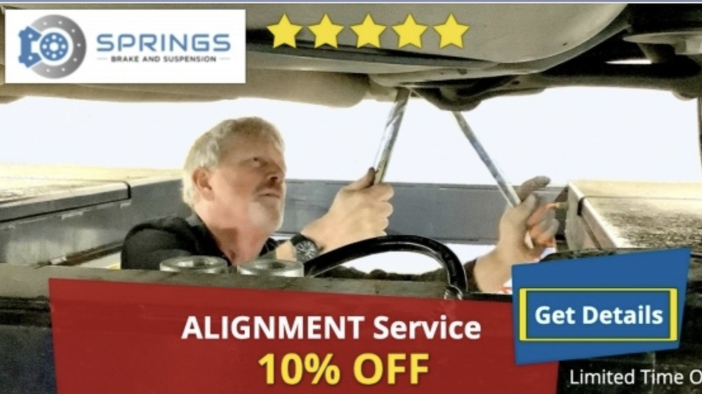 Springs Brake and Suspension Alignment Display Ad, example of display ads and paid ad campaigns
