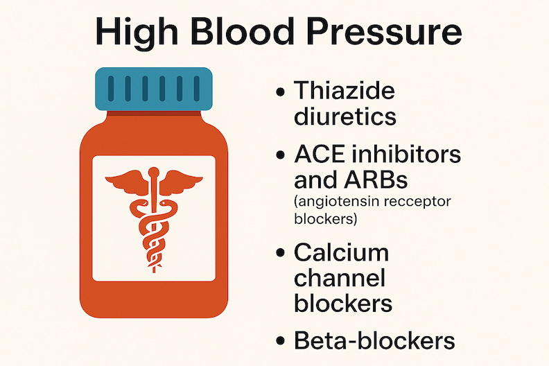 Thiazide and other medication to treat the chronic condition