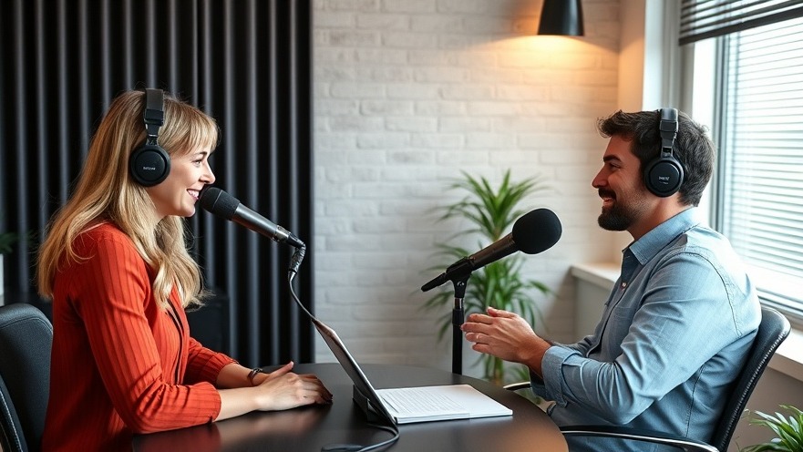 Podcast recording in a studio for strategic content ideas boosting small business awareness.