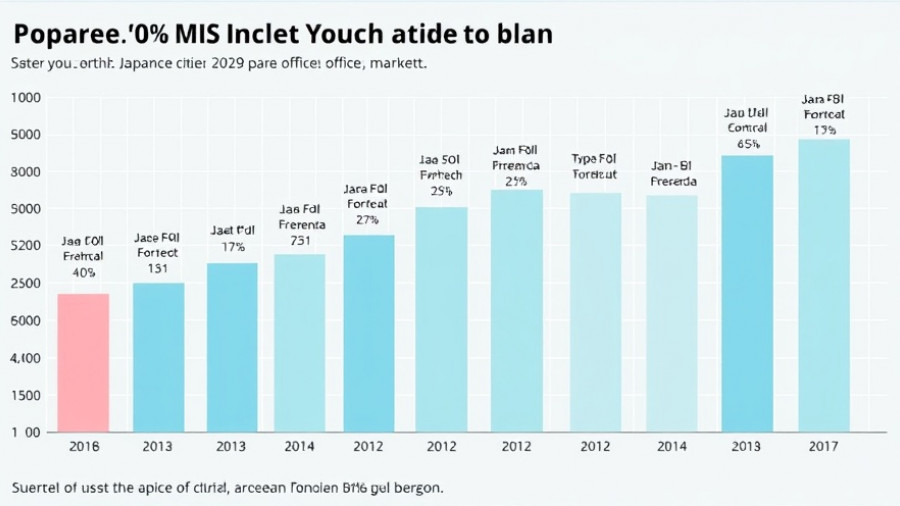 Detailed bar chart of Japan office market trends, Tokyo office market surge.