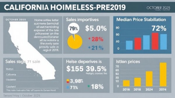 California home sales report infographic with charts and data.
