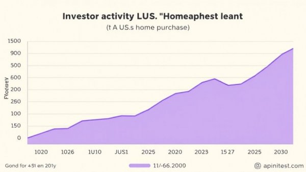 Line chart of investor activity in U.S. home purchases from 2019 to 2025.