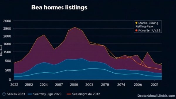 Graph illustrating drop in U.S. home listings from 2022 to 2024
