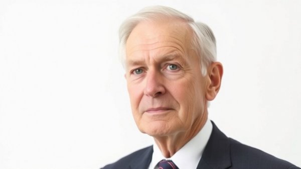 Professional man in a suit for blockchain in global real estate.