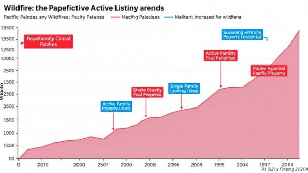 Los Angeles Wildfire Real Estate Trends: active listings chart.