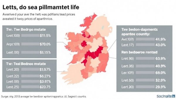 Ireland's Apartment Rental Crisis 2026: map and rent prices infographic.