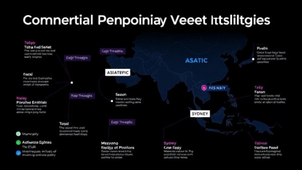 Asia-Pacific commercial property investment trends map highlighting key strategies in cities.
