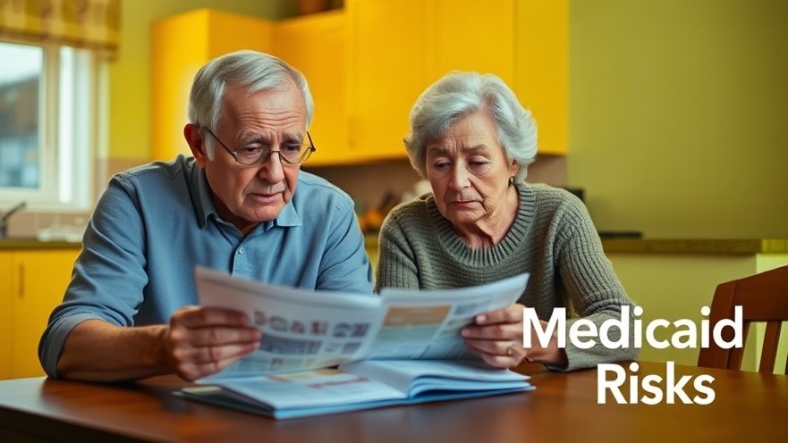 Elderly couple reviews medical bills, highlighting Medicaid funding cuts impact on long-term care.