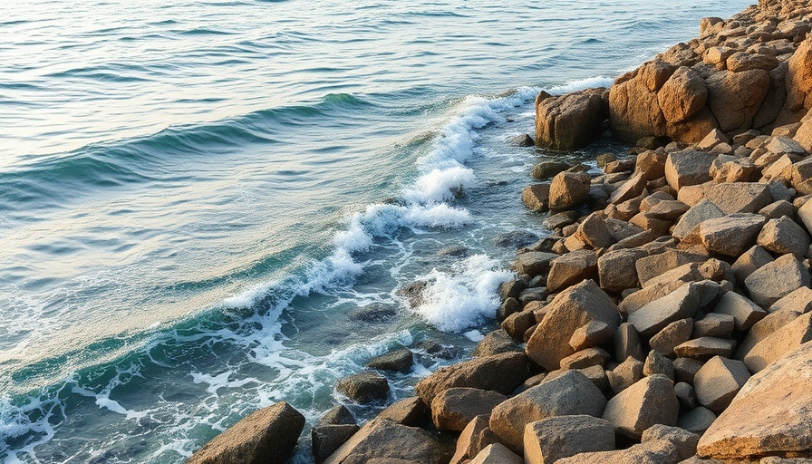 Rocky coastline and ocean waves at Bruce's Beauties.