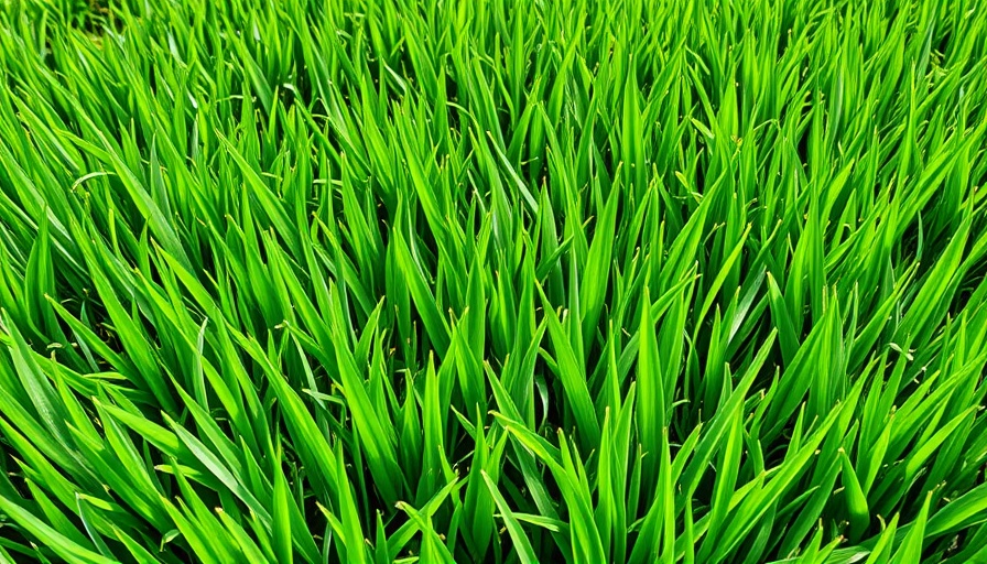 Vibrant Kentucky bluegrass lawn showcasing healthy foliage.