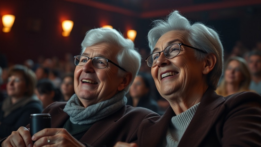 Creative activities for seniors enjoying a movie at the theater.