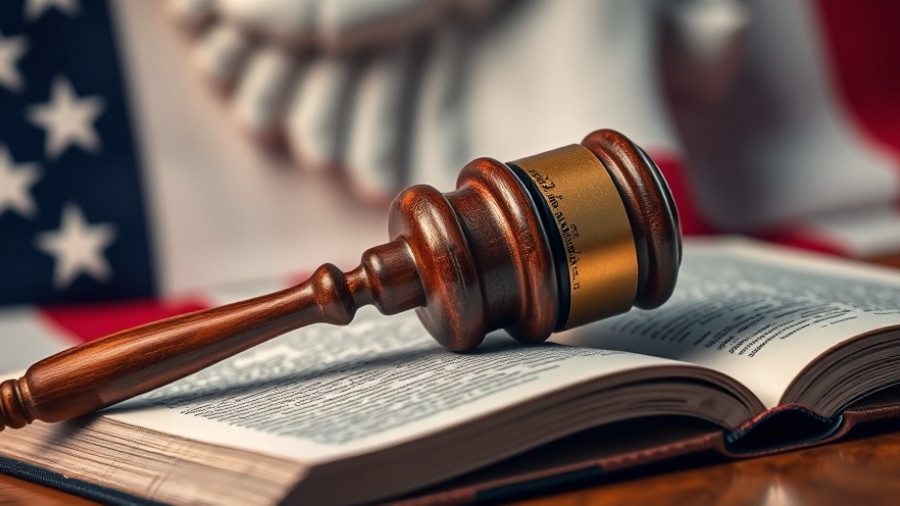 Huntington Beach voter ID law burden symbolized by gavel on law book.