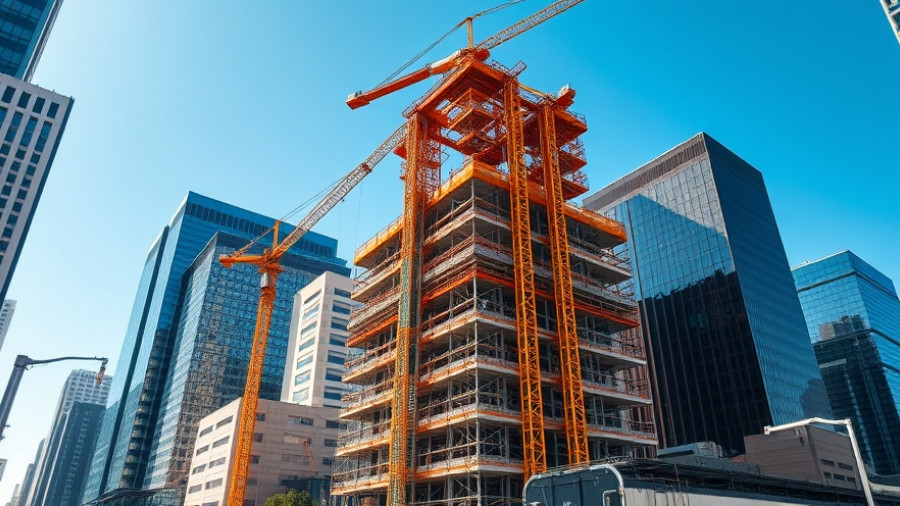 Dynamic construction site in Los Angeles for commercial construction jobs.