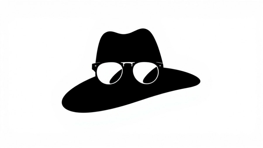 Minimalist hat and glasses logo, DeckExpo Las Vegas 2025.