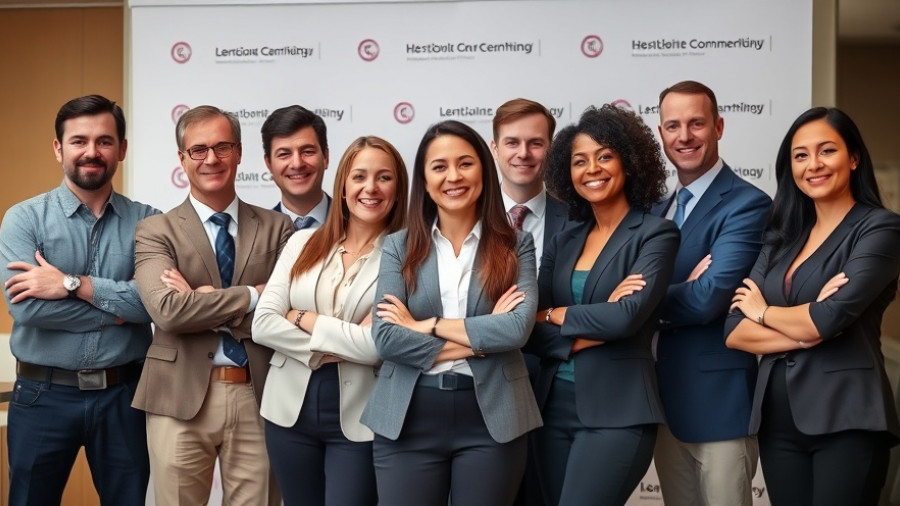 Warrior Trades Academy team members in branded setting.