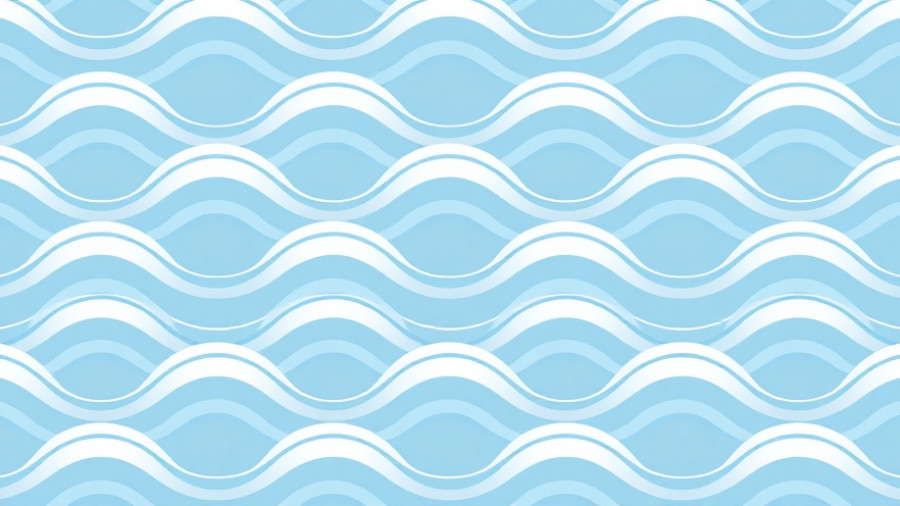 Simple blue wave pattern for Dryrobe® Warmth Project.