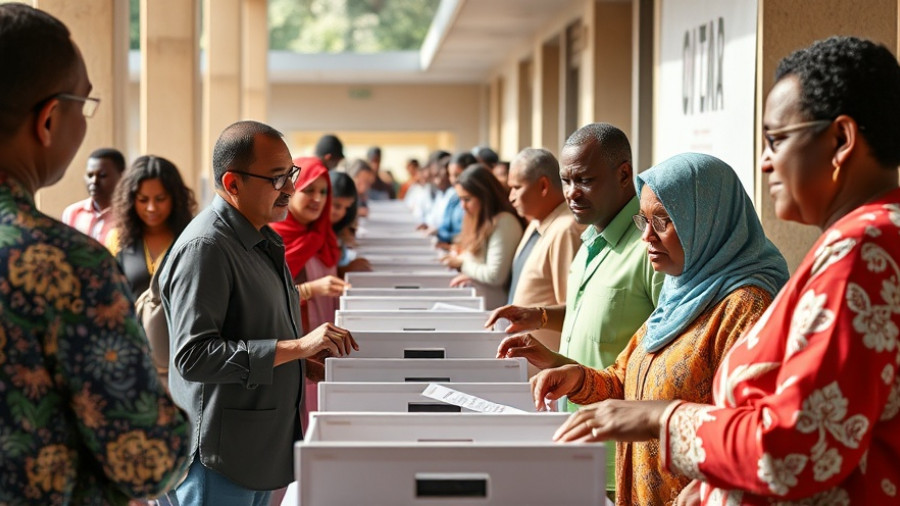 Huntington Beach voter ID law: election officials assist voters in a polling station.